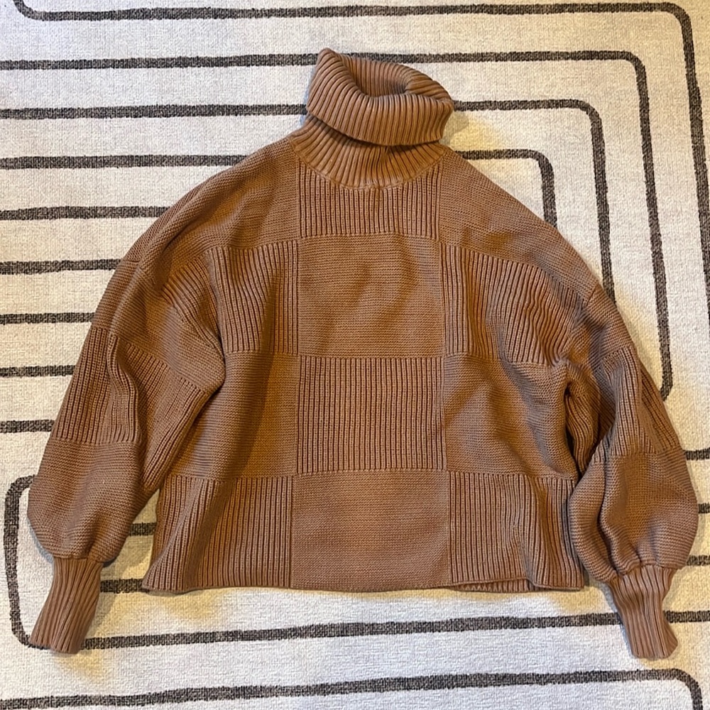 Staud tan turtleneck sweater